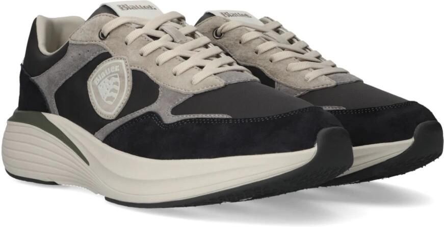 BLAUER Lage Sneakers Heren Lander02 Textiel Zwart - Foto 2