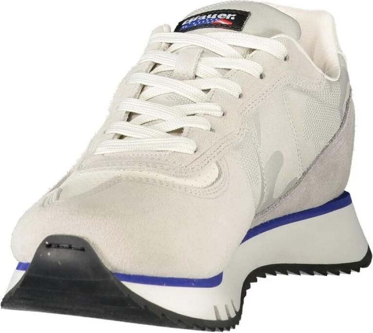 Blauer Grijze Sneakers Tokyo01 Leer Stof