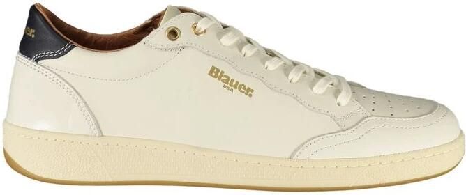 Blauer Witte Polyester Sneaker met Contrastdetails - Foto 2
