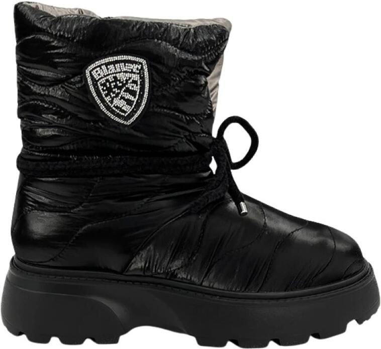 Blauer Metallic Zwarte Dameslaars Zwart Dames - Foto 3