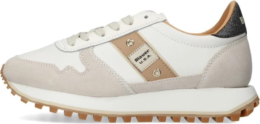 BLAUER Lage Sneakers Dames Millen03 Maat: 38 Materiaal: Leer Kleur: Wit - Foto 2