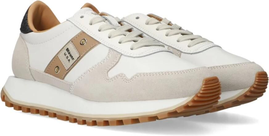 BLAUER Lage Sneakers Dames Millen03 Maat: 36 Materiaal: Leer Kleur: Wit - Foto 2