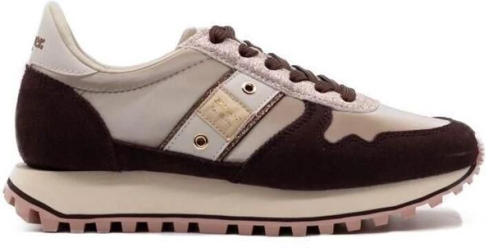 BLAUER Lage Sneakers Dames Millen03 Leer Taupe
