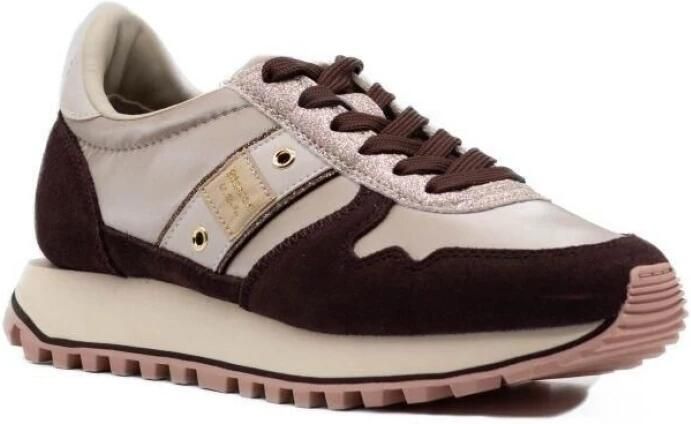 BLAUER Lage Sneakers Dames Millen03 Leer Taupe - Foto 9
