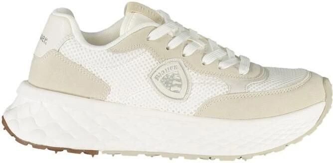 Blauer Witte Damesneaker Polyester Sportschoenen - Foto 4