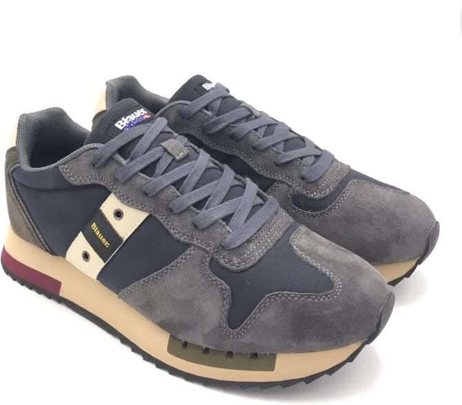 Blauer.USA Sneakers laag donkerblauw grijs aardetinten wit - Foto 13