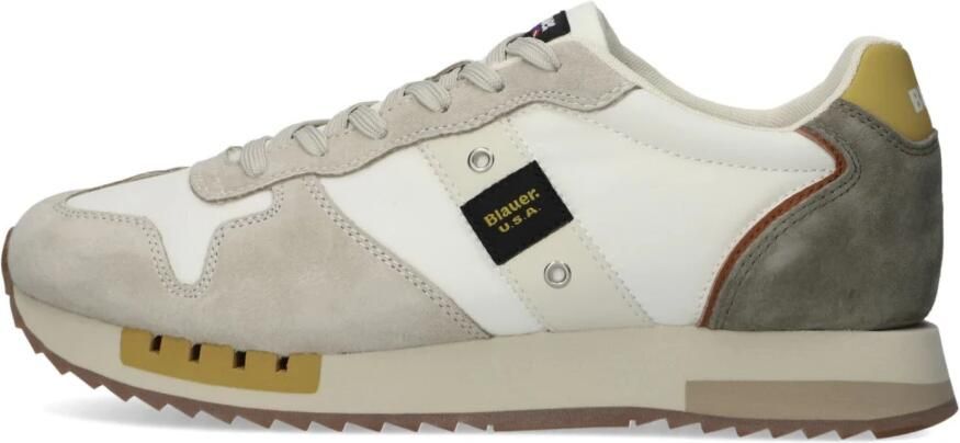 BLAUER Lage Sneakers Heren Queen01 Maat: 45 Materiaal: Textiel Kleur: Beige