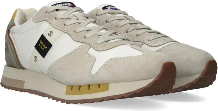 BLAUER Lage Sneakers Heren Queen01 Maat: 45 Materiaal: Textiel Kleur: Beige - Foto 2