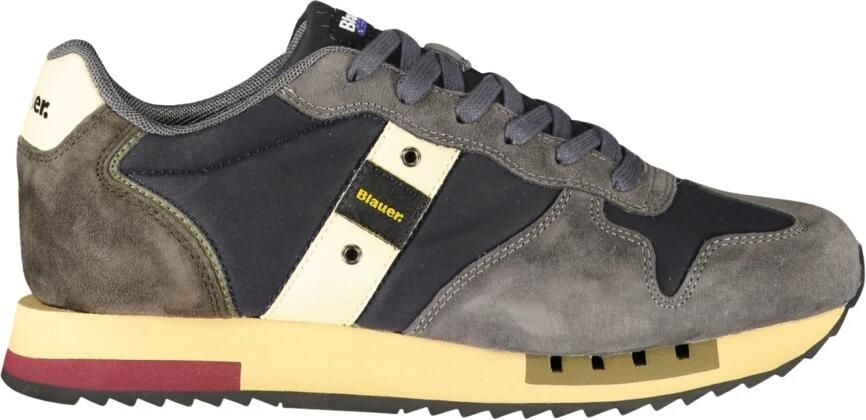 Blauer.USA Sneakers laag donkerblauw grijs aardetinten wit