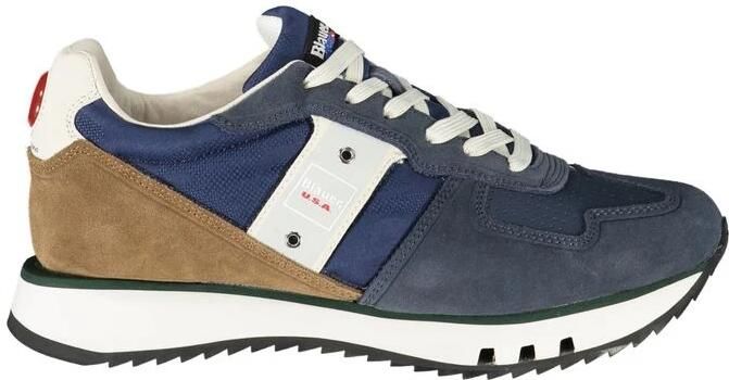 Blauer Retro Suede Nylon Sneakers