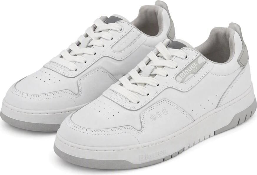 Blauer Witte Leren Sneakers Model S3Harper07 Lea White Heren - Foto 3