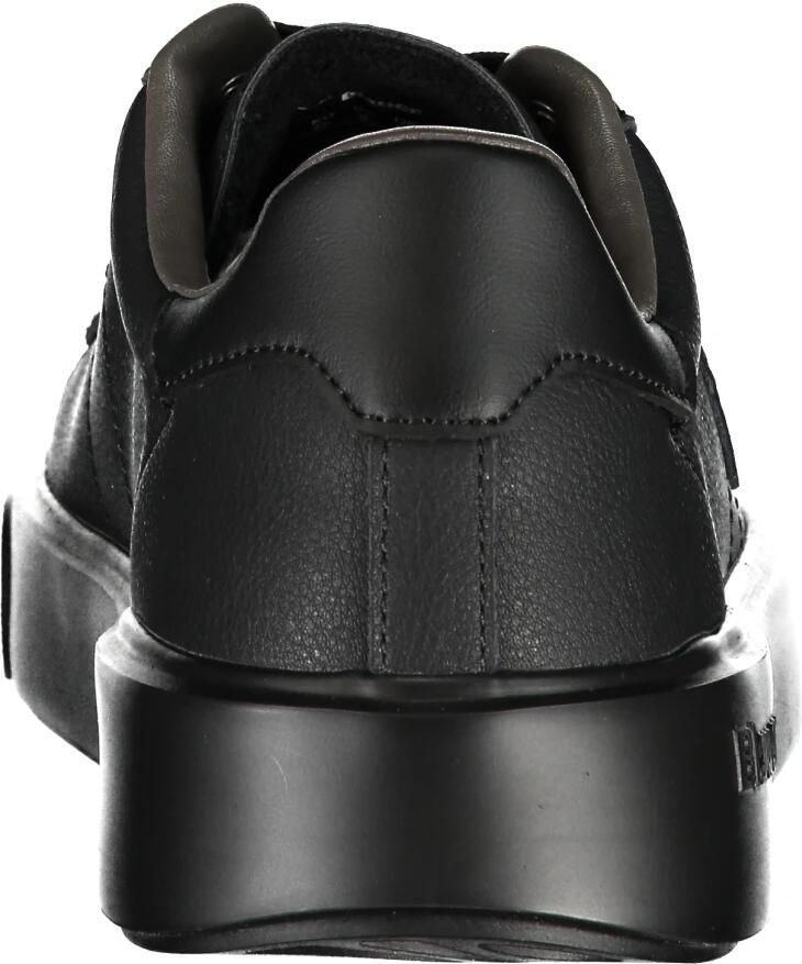 Blauer Sportieve Zwarte Polyester Sneaker met Contrastdetails Black Heren - Foto 2