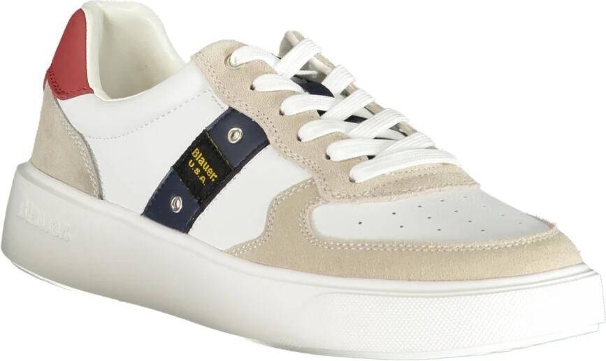 Blauer Witte Polyethyleen Heren Sneaker - Foto 4