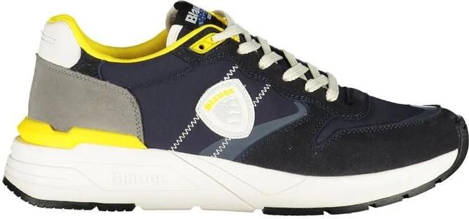 Blauer Sportieve Modieuze Sneakers met Gele Accenten - Foto 2
