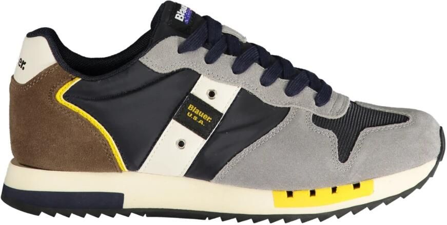 Blauer Grijze Polyester Sneaker met Contrastdetails - Foto 2