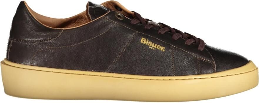 Blauer Bruin Leren Heren Sneaker - Foto 2
