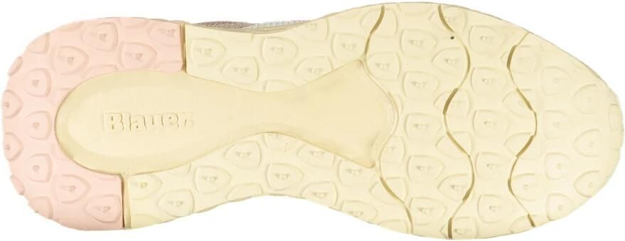 Blauer Suède Dames Sneakers met Hoge Rubberen Zool - Foto 4