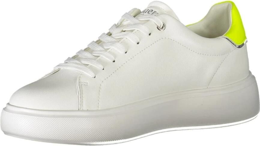 Blauer Sportieve witte vetersneakers met contrastdetails White Dames - Foto 3