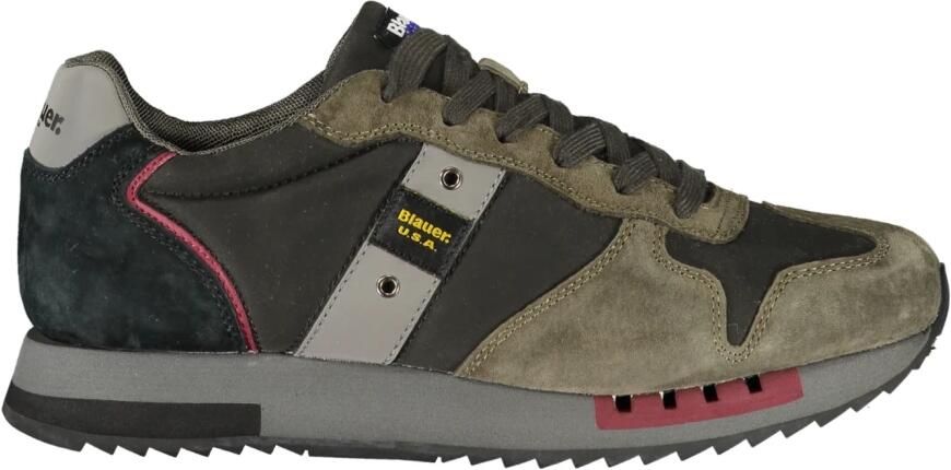 BLAUER Lage Sneakers Heren Queens01 Suède Zwart