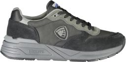 Blauer Zwarte Sneakers Lichtgewicht Comfortabel Ontwerp Black Heren