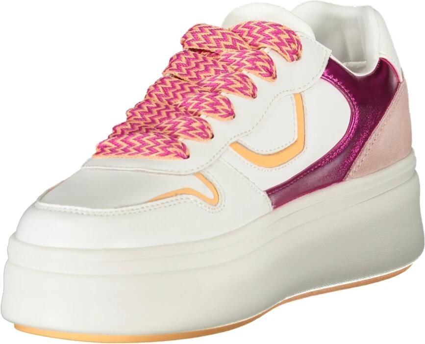 Blauer Witte Sneakers met Fuchsia en Roze Details - Foto 2
