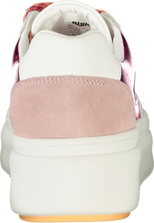 Blauer Witte Sneakers met Fuchsia en Roze Details - Foto 3