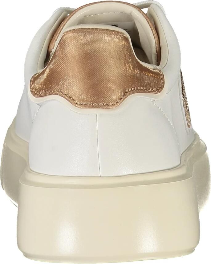 Blauer Witte Leren Dames Sneaker met Bronzen Accenten - Foto 3