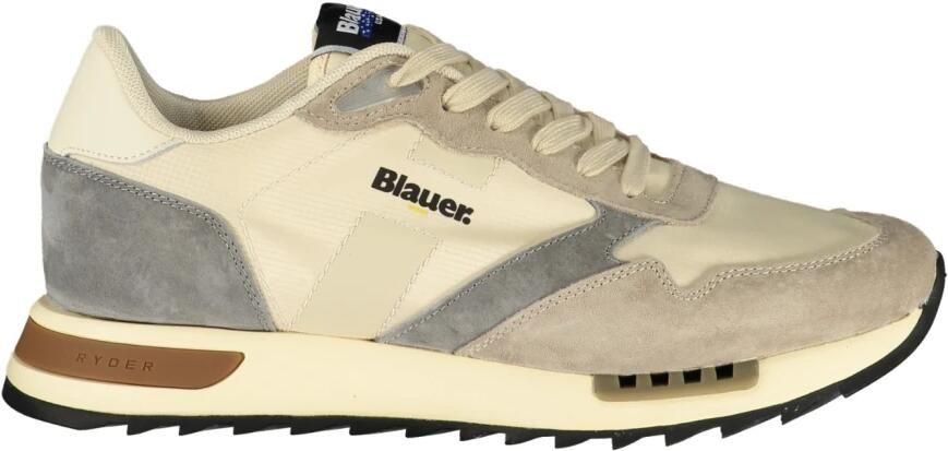 Blauer.USA Sneakers laag crème taupe antraciet