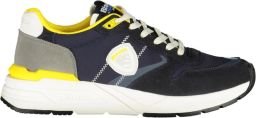 Blauer Sportieve Modieuze Sneakers met Gele Accenten