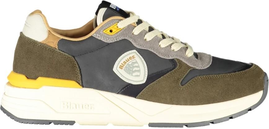 Blauer Groene Sneakers met Contrastlogo Multicolor Heren - Foto 4