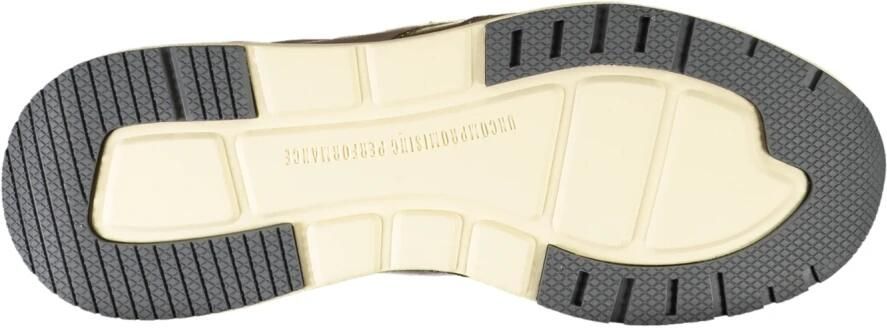 Blauer Bruine Polyester Sneaker met Contrastdetails Blue Heren - Foto 3