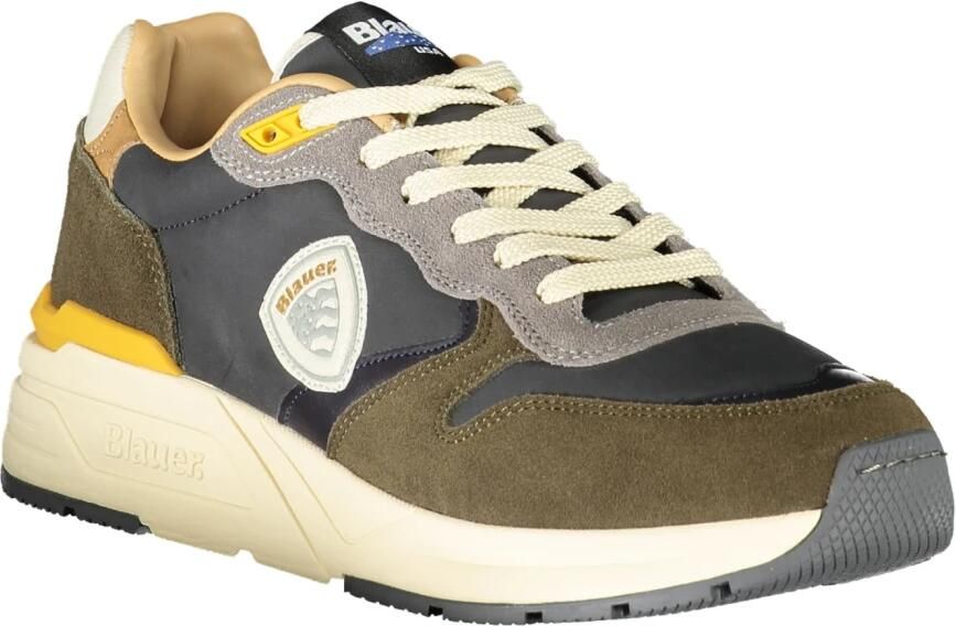 Blauer Groene Sneakers met Contrastlogo Multicolor Heren - Foto 3