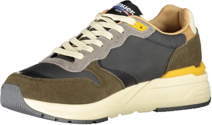 Blauer Groene Sneakers met Contrastlogo Multicolor Heren - Foto 5