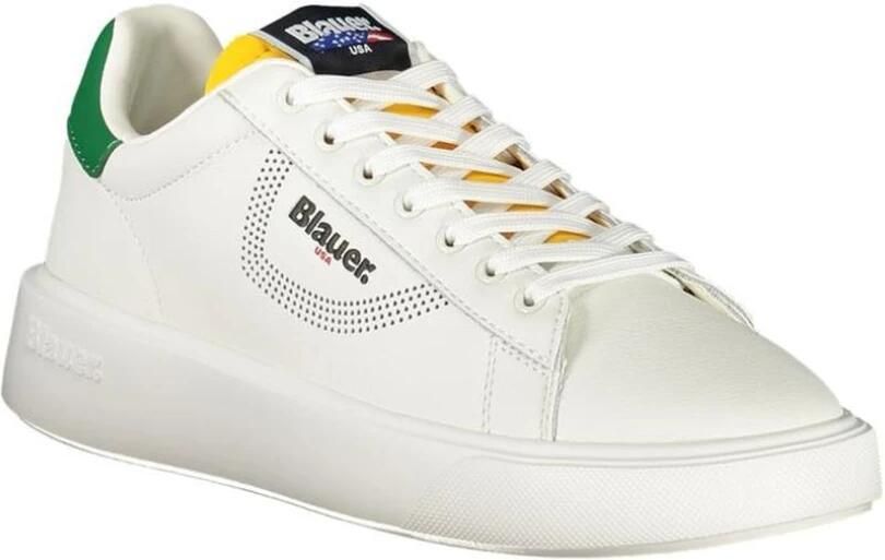 Blauer Streetstyle Sneakers met Contrasterende Accenten