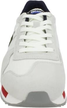 Blauer Stijlvolle Su?de en Stoffen Sneakers Wit Heren - Foto 6