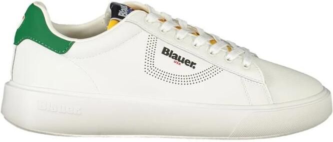 Blauer Streetstyle Sneakers met Contrasterende Accenten