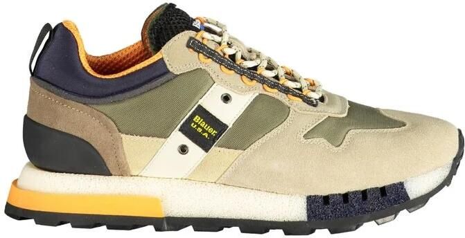 Blauer Groene Polyethyleen Heren Sneaker