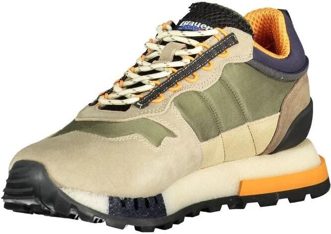 Blauer Groene Polyethyleen Heren Sneaker