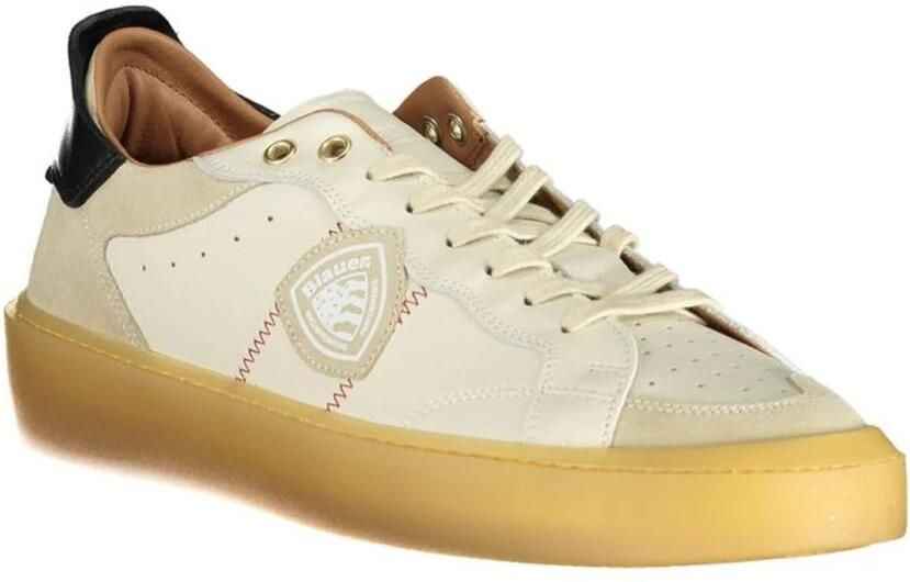 Blauer Witte Polyester Sneaker Eigentijdse Stijl