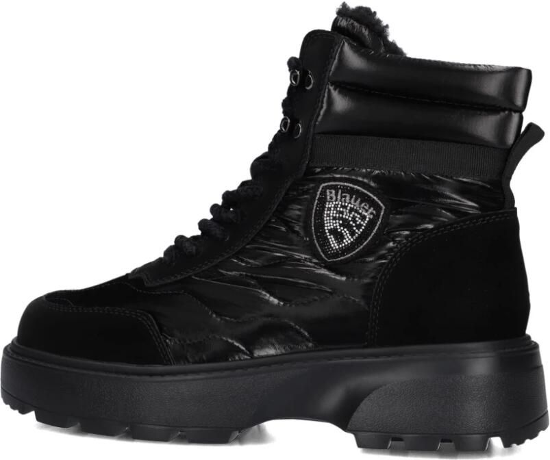 BLAUER Veterboots Dames Blanca03 Maat: 40 Materiaal: Textiel Kleur: Zwart