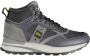 Blauer Blauw Leren Heren High-Top Sneakers - Thumbnail 1