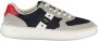 Blauer Blauwe Leren Heren Sneaker - Thumbnail 1