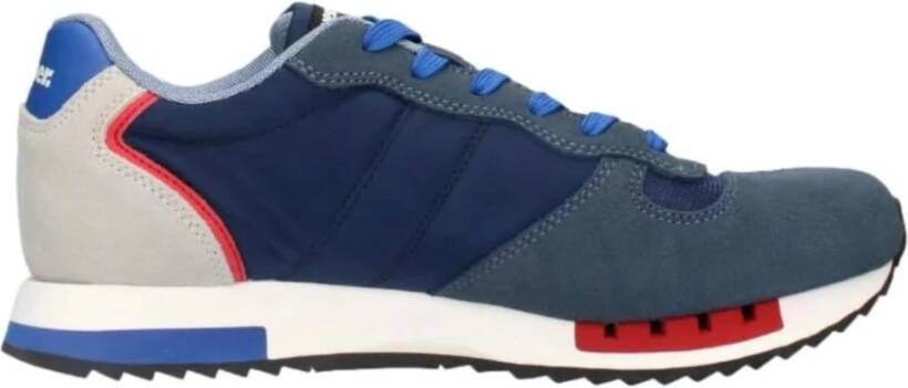 Blauer Blauwe Mesh Suède Sneaker Blue Heren