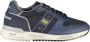 Blauer Blauwe herenschoenen van stof en imitatieleer Blauw Heren - Thumbnail 2
