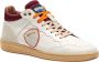 Blauer Bordeaux Leren Sneakers voor Heren Rood Heren - Thumbnail 2