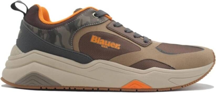 Blauer Bruin Oranje Sneakers Multicolor Heren