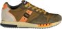 Blauer Bruine Sportsneaker met Veters en Contrastdetails Brown Heren - Thumbnail 7