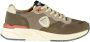 Blauer Bruine Polyester Sneaker met Contrastdetails Blue Heren - Thumbnail 3