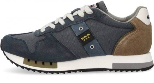 Blauer Stijlvolle Navy-Taupe Sneakers Blue Heren