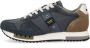 Blauer Stijlvolle Navy-Taupe Sneakers Blue Heren - Thumbnail 1